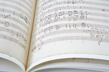 Antique music sheet background