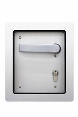 metal door handle isolated on white