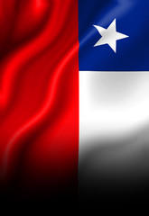Chilean flag waving in the wind