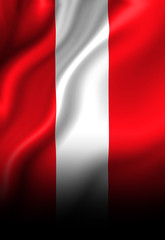 Austrian flag waving in the wind