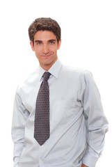 Young businessman with shirt and tie