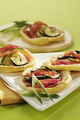 Bacon and vegetable pies