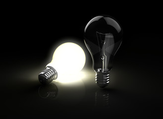 two light bulbs