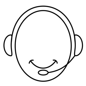 Smily Helpdesk Operator with Headset