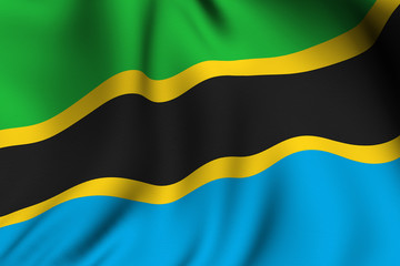 Rendered Tanzanian Flag