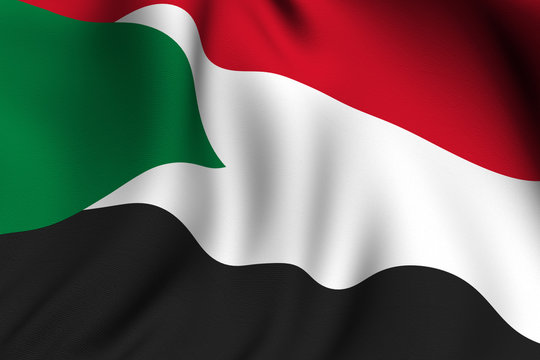 Rendered Sudanese Flag
