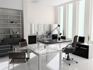 Interior of a cabinet with furniture