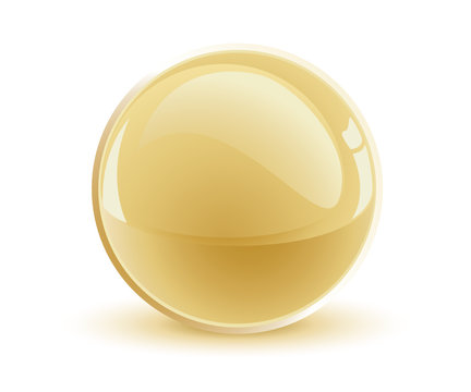 3d vector gold sphere