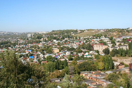 Panoramic view of  Saratov city.