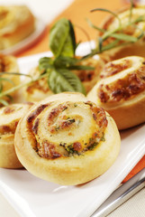 Pastry with herb filling