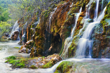 Fototapeta premium Cascada en el rio Cuervo.