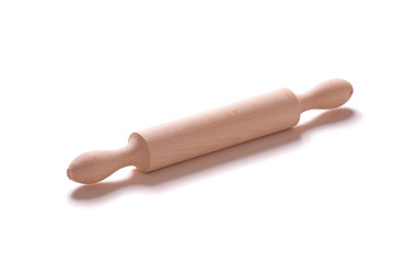 Rolling pin isolated against white background