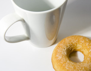 delicious donuts isolated on white.