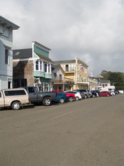 Main Street shopping district of Mendocino, California