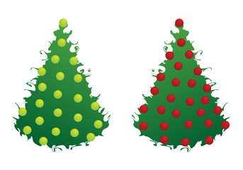 christmas tree, vector illustration