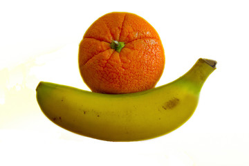 platano y naranja