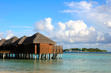 Seashore on an maldivian island