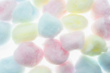 Close Up of Cotton Balls on Seamless Background