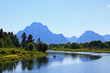 Fototapeta premium The Oxbow Bend Turnout Area in Grand Teton National Park