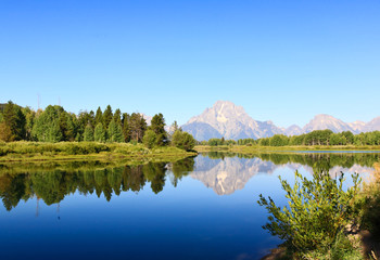 The Oxbow Bend Turnout Area in Grand Teton National Park