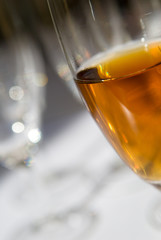 close-up of beautiful wineglass