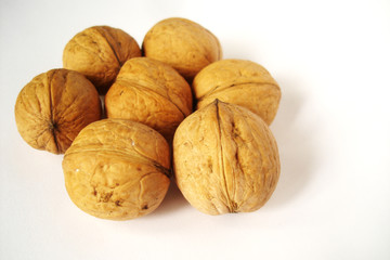 Walnuts, organized like a flower