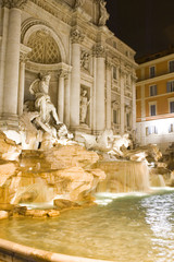 Italy Older fountain trevi in Rome city
