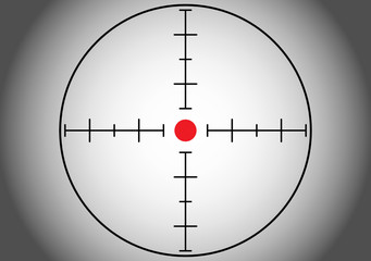 Gray sniper target. Vector illustration.