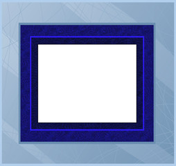 Blue Border Framing - with isolated clipping path
