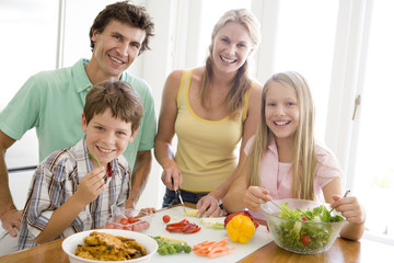Family Preparing meal,mealtime Together