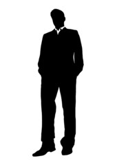 Obraz na płótnie Canvas vector silhouette Anzug