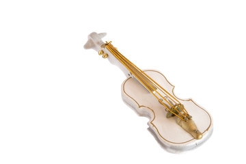 Obraz premium Eine weiße Spielzeuggeige