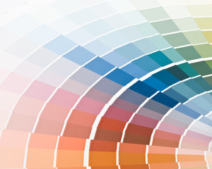 Abstract background from color guide. Close up.