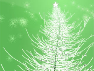 Sparkly christmas tree, abstract graphic design illlustration