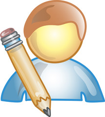 Icon of a writer with a pencil