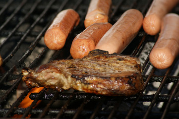 Meat on Grill