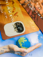 Golden Credit Card close up