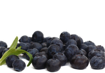 blueberries isolated over whire