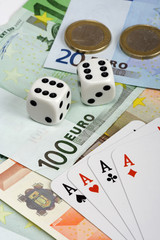 Four aces, two sixes and european money