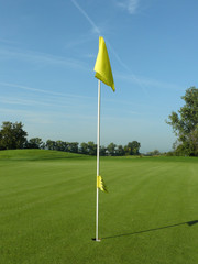 Obraz premium Golf: Lochstange