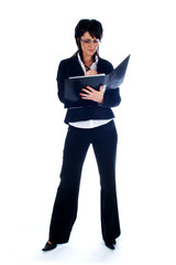 Businesswoman with a file