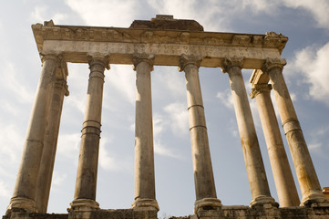 Italy Older stone column in rome forum