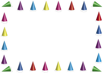 Party Hat Border Horizontal