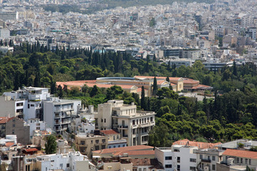 Fototapeta na wymiar Blick von der Akropolis