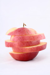 apple chopped sliced, natural food, fruit, nature