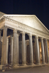 Italy Older Pantheon facade in Rome