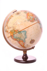 Traditional, Antique Globe isolated on White © Katie Little
