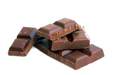 Chocolate isolated on white background