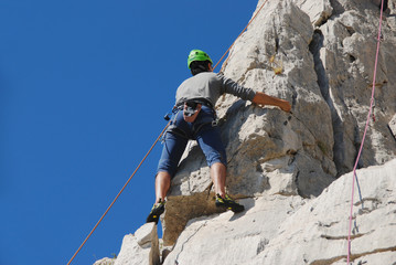 escaladeur en action