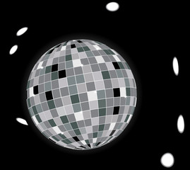 Glowing disco ball
